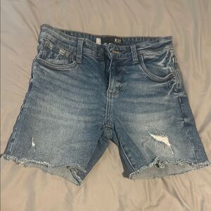 Kut from the Kloth Blue Distressed Jean Shorts